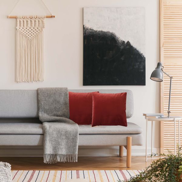 Poszewka 30X60CM RUDA CEGLANA TERAKOTA BRĄZOWA Poduszka aksamitna zdjęcie 4