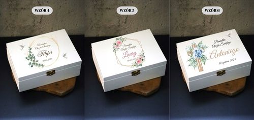 PREZENT NA CHRZEST ŚWIĘTY Pamiątka Chrztu Świętego BIAŁE PUDEŁKO Z BIBLIĄ na Arena.pl