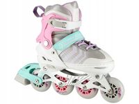 Łyżworolki NILS EXTREME NH18192 4w1 (rozmiar 34-38) Biało-różowy