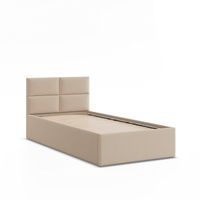 Łóżko Ramowe BORGO BEŻOWE JEDNOOSOBOWE Tapicerowane Pojedyncze