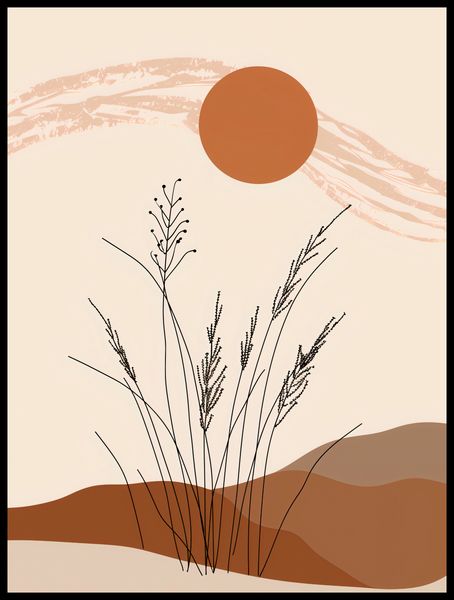 Plakat 60x80cm Złote Źdźbła zdjęcie 2