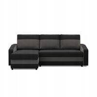 KANAPA NAROŻNIK ORION CZARNY SZARY Rogówka Rozkładana Funkcja Spania