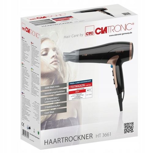 NIEMIECKA PROFESJONALNA SUSZARKA DO WŁOSÓW COOL SHOT ZIMNY NADMUCH 2200W na Arena.pl