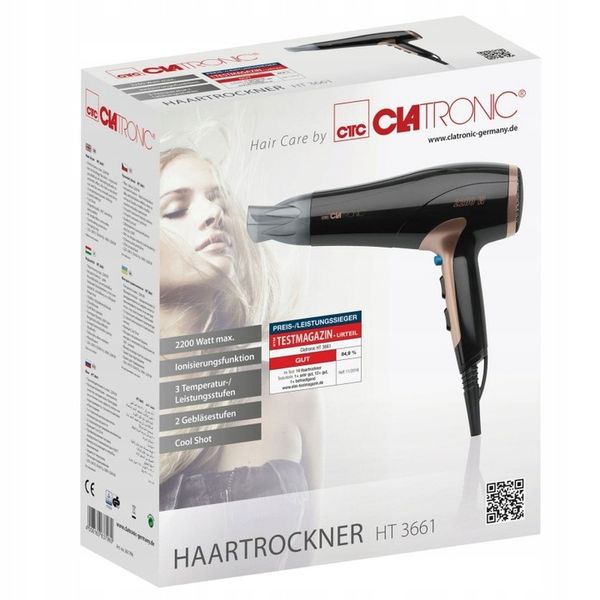 NIEMIECKA PROFESJONALNA SUSZARKA DO WŁOSÓW COOL SHOT ZIMNY NADMUCH 2200W zdjęcie 7