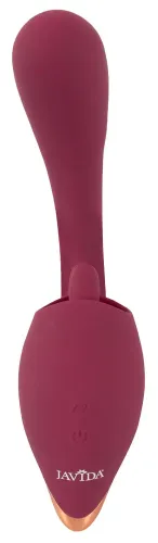 javida 2-function vibrator & licking system silikonowy 20,6 cm fioletowy na Arena.pl