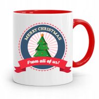 Kubek Czerwony Świąteczny Pod Choinkę Na Mikołaja Z Nadrukiem Ze Zdjęciem