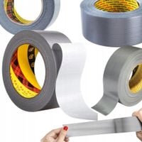 2X TAŚMA NAPRAWCZA 50M MOCNA ZBROJONA BUDOWLANA DUCT TAPE SZARA 48MM X 50M