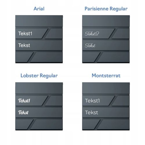 DUŻA SKRZYNKA NA LISTY Z ADRESEM NUMEREM DOMU |4 CZCIONKI| ANTRACYT na Arena.pl