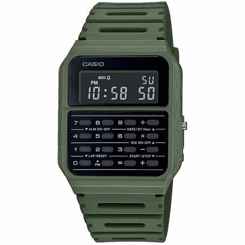 Zegarek Unisex Casio CALCULATOR Czarny Kolor Zielony na Arena.pl