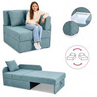 Łóżko dziecięce sofa kanapa rozkładana pojemnik błękitny welur Denis Family
