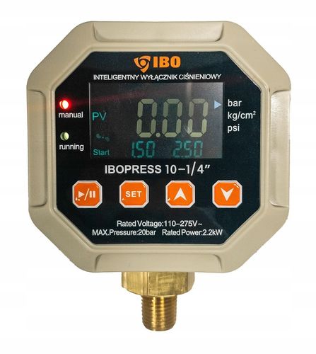 WYŁĄCZNIK CIŚNIENIOWY ELEKTRONICZNY IBOPRESS 10 1/4" DO POMPY na Arena.pl