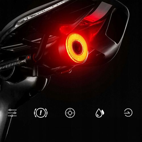 ROCKBROS MOCNA LAMPKA ROWEROWA TYLNA INTELIGENTNY SYSTEM STOP HAMOWANIE na Arena.pl