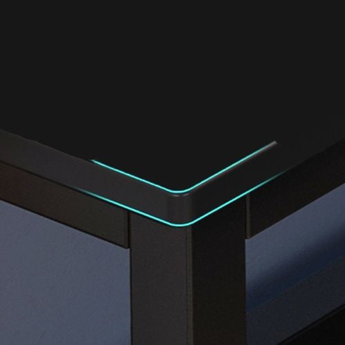 BIURKO NAROŻNE GAMINGOWE KOMPUTEROWE DUŻE NOWOCZESNE CZARNE 140 CM na Arena.pl