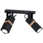 Spot LAMPA skandynawska VIDAR MLP5401 Milagro sufitowa OPRAWA metalowe reflektorki prostokątne czarne
