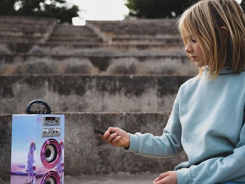 Głośnik przenośny Dynasonic E-025 Bluetooth USB AUX FM + 2x Mikrofon HIT ! na Arena.pl