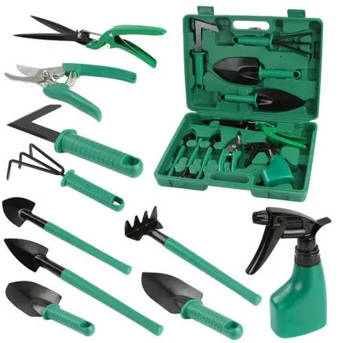 ZESTAW NARZĘDZI OGRODNICZYCH 10szt WALIZKA OGRÓD na Arena.pl