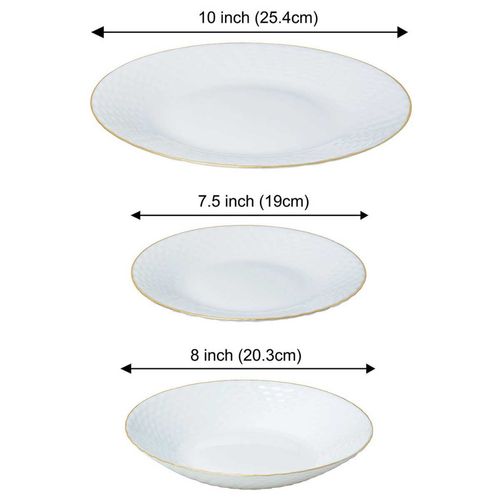 komplet obiadowy opal dla 6 osób 18 elem. kinghoff kh-1876 na Arena.pl