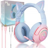 ONIKUMA K9 KOCIE USZY SŁUCHAWKI GAMINGOWE NAUSZNE PRZEWODOWE Z MIKROFONEM