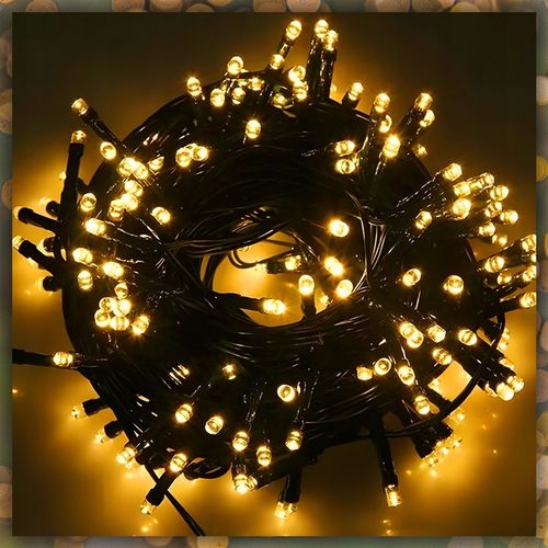 LAMPKI CHOINKOWE BIAŁY CIEPŁY 200 LED FLASH GRUBE WEW/ZEW NA CHOINKĘ 15M na Arena.pl