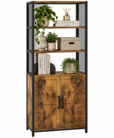 Wysoki kredens 151 cm rustykalny brąz loft komoda regał industrialny