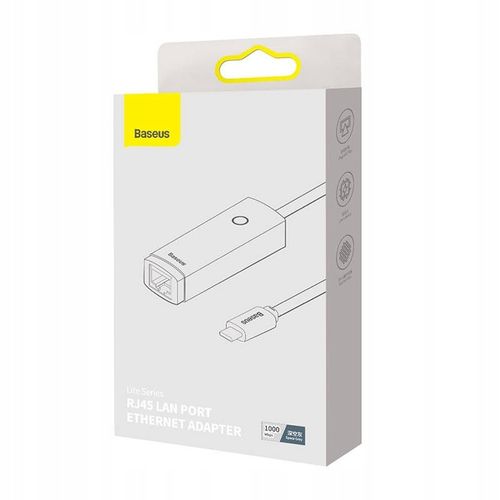 BASEUS ADAPTER PRZEJŚCIÓWKA SIECIOWA INTERNETOWA USB-C DO RJ45 1000Mbps na Arena.pl