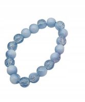 Bransoletka ze szklanych cieniowanych koralików niebieski, biały MF32483