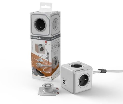 Listwa allocacoc PowerCube 4 gniazda 2xUSB 1,5m na Arena.pl