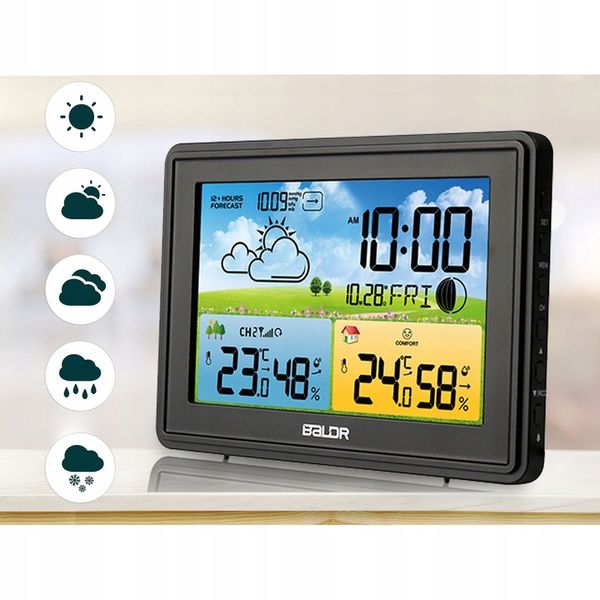 BEZPRZEWODOWA STACJA POGODY POGODOWA HIGROMETR zdjęcie 7