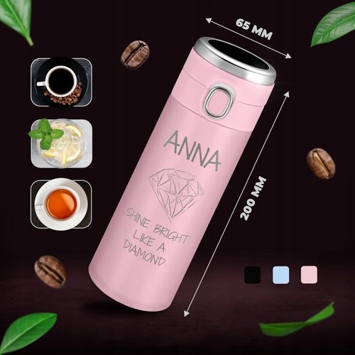 Kubek Termiczny z Grawerem Termos Smart Wyświetlacz 400ml Prezent dla Mamy na Arena.pl