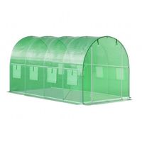 SZKLARNIA TUNEL OCYNKOWANY UV 18M² METALOWY STELAŻ 8 OKIEN