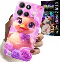 ETUI DO MOTOROLA MOTO G15 - SŁODKA KACZUCHA, KACZKA NA RÓŻOWYM TLE