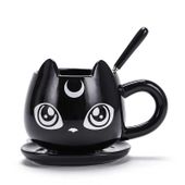 Ceramiczny Kubek Do Kawy - Herbaty - Z łyżeczką Ucho Lewe