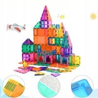 100EL. KLOCKI MAGNETYCZNE KONSTRUKCYJNE EDUKACYJNE UKŁADANKA ZABAWKI
