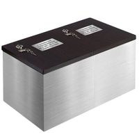 Podwójne srebrne pudełko urna dla dwóch osób dorosłych / Plakietki