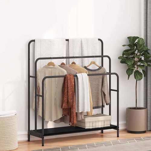 Wieszak na ubrania z półką Czarny dąb 90 x 30 x 100.5 cm na Arena.pl