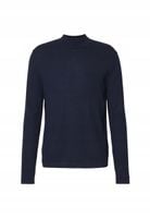Sweter z dzianiny z wełny merino ze stójką granatowy męski rozm s
