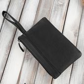 saszetka męska skórzana do ręki czarna paolo peruzzi t-90-bl