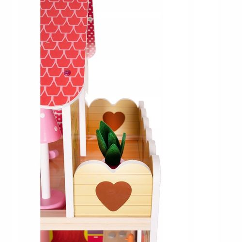 Domek dla Lalek Duży XXL Drewniany Mebelki Oświetlenie LED Akcesoria Meble na Arena.pl