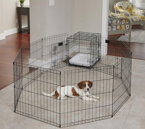 Metalowy Składany Kojec dla Psa Królika do Domu na Zewnątrz Zagroda na Arena.pl