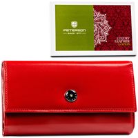 portfel damski skórzany ptn d18-ngv-7599 red