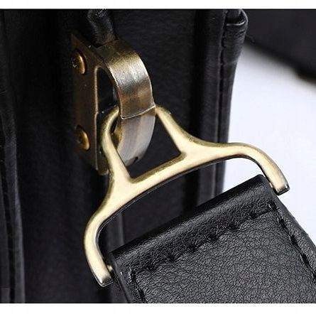 TORBA MĘSKA SKÓRZANA LISTONOSZKA NA RAMIĘ Z KIESZENIĄ Z KLAPĄ CZARNA na Arena.pl