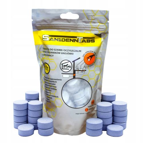 Tabletki bio bakterie do szamba oczyszczalni SANIDENN TAB 52 zapas na na Arena.pl