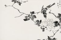 Plakat 45x30cm Pallas’s Blue Robin, Kashu Vintage do Salomu