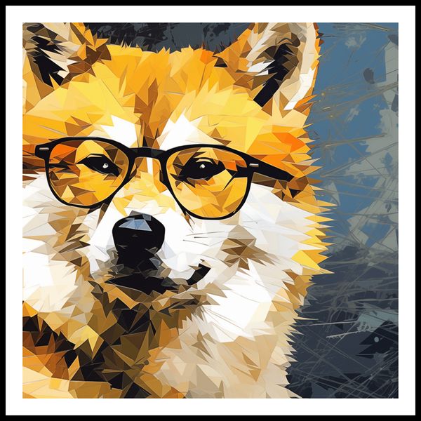 Plakat 100x100cm Intelektualny Psiak zdjęcie 3