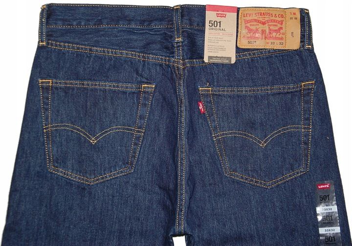 LEVIS 501 33/32 W33 L32 STRAIGHT 0115 pas 86 cm zdjęcie 1