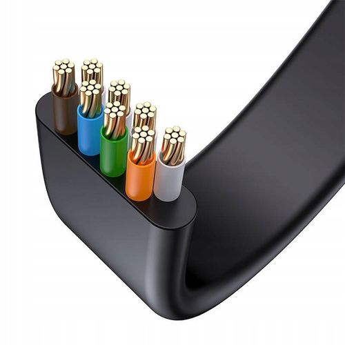 BASEUS PŁASKI KABEL SIECIOWY INTERNETOWY LAN ETHERNET RJ45 CAT 6 10GBPS 15M na Arena.pl