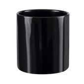 Doniczka osłonka ceramiczna walec 16x15 cm Czarny