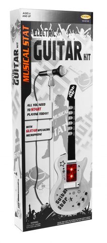Gitara Elektryczna + Mikrofon Dla Dzieci 6+ Instrument Muzyczny Dźwięki na Arena.pl