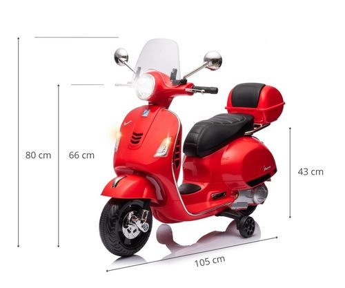 Milly Mally Pojazd na akumulator Vespa GTS Super Red na Arena.pl