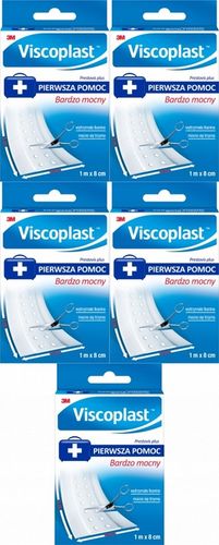 VISCOPLAST Plaster opatrunkowy PRESTOVIS PLUS 1M x 8cm do cięcia x 5 SZT na Arena.pl